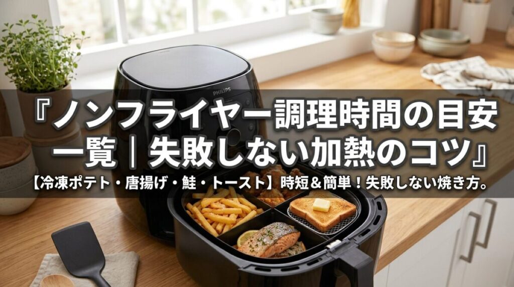 ノンフライヤー調理時間の目安一覧