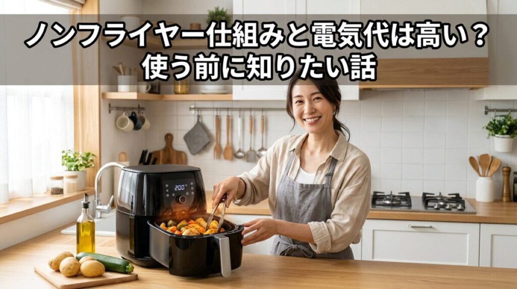 ノンフライヤー仕組みと電気代は高い？