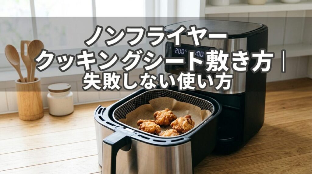 ノンフライヤー クッキングシート敷き方