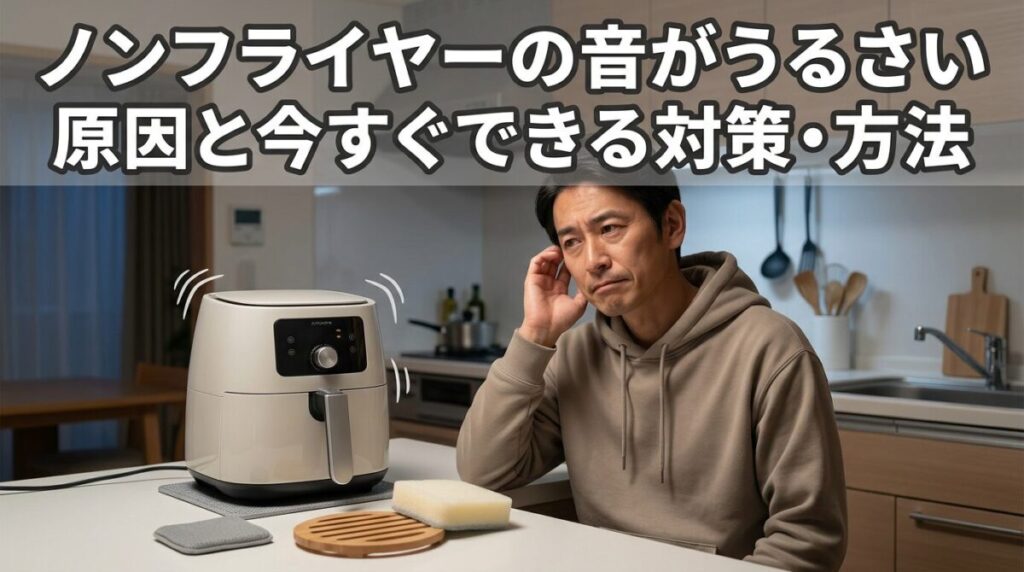 ノンフライヤーの音がうるさい原因と今すぐできる対策・方法
