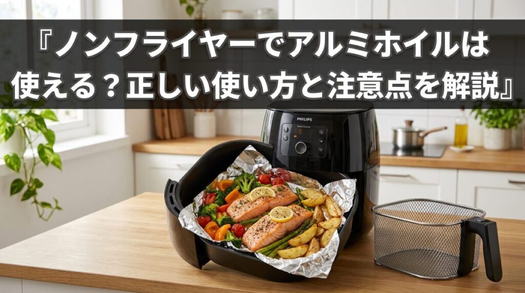 ノンフライヤーでアルミホイルは使える？