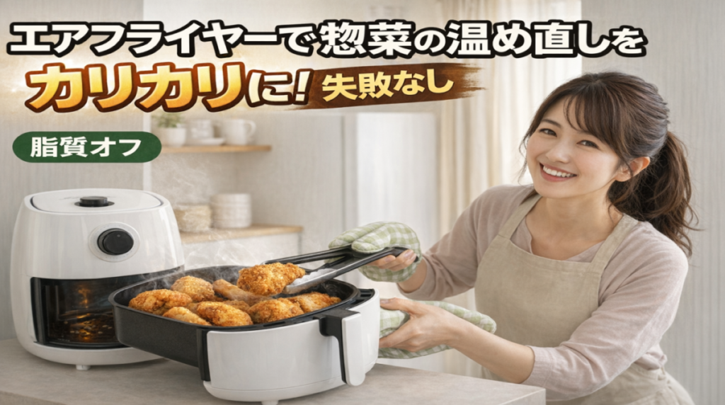 エアフライヤーで惣菜の温め直しをカリカリに！